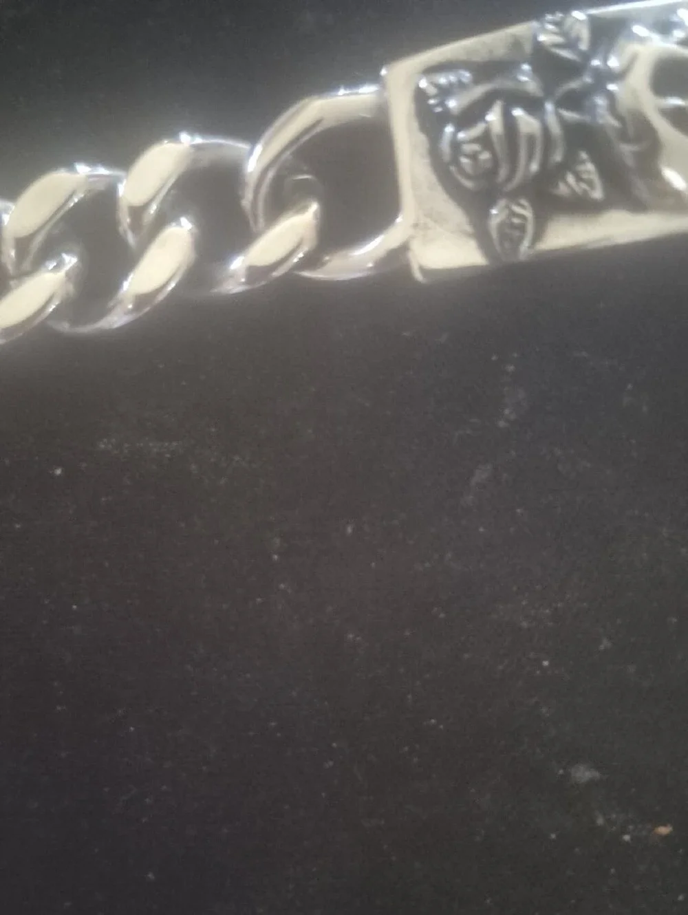 Men's Stainles Steel Skull Curb Chain Bracelet 10
